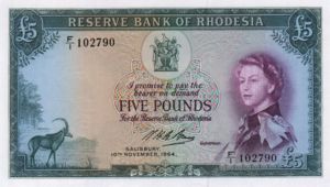 Rhodesia, 5 Pound, P26a