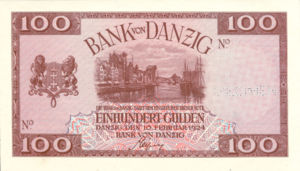 Danzig, 100 Gulden, P55ct