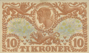 Denmark, 10 Krone, P21ab