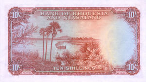 Rhodesia and Nyasaland, 10 Shilling, P20a v7