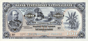 Danish West Indies, 100 Franc, P20p2