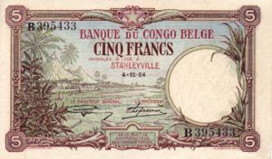 Belgian Congo, 5 Franc, P8d
