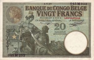 Belgian Congo, 20 Franc, P10c
