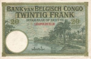 Belgian Congo, 20 Franc, P10c