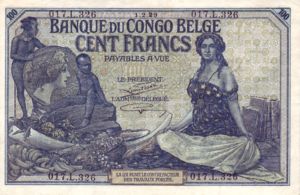 Belgian Congo, 100 Franc, P11f