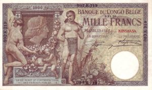 Belgian Congo, 1,000 Franc, P12b