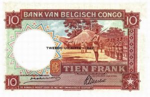 Belgian Congo, 10 Franc, P14Ba