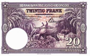 Belgian Congo, 20 Franc, P15A