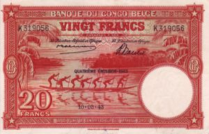 Belgian Congo, 20 Franc, P15C