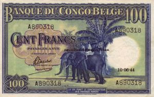 Belgian Congo, 100 Franc, P17b