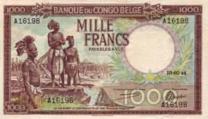 Belgian Congo, 1,000 Franc, P19a