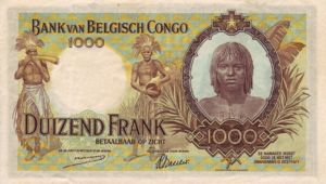 Belgian Congo, 1,000 Franc, P19a