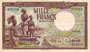 Belgian Congo, 1,000 Franc, P19b