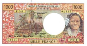 French Pacific Territories, 1,000 Franc, P2k