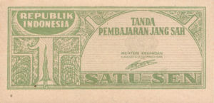 Indonesia, 1 Sen, P13