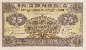 Indonesia, 25 Sen, P32
