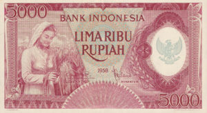 Indonesia, 5,000 Rupiah, P64