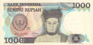 Indonesia, 1,000 Rupiah, P124a