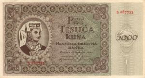 Croatia, 5,000 Kuna, P14