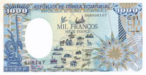 Equatorial Guinea, 1,000 Franc, P21