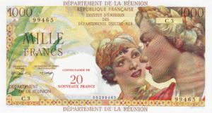 Reunion, 20 New Franc, P55b