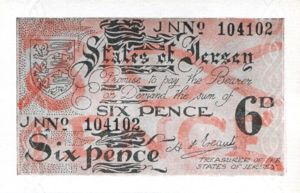 Jersey, 6 Pence, P1a