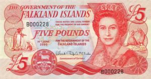 Falkland Islands, 5 Pound, P17a