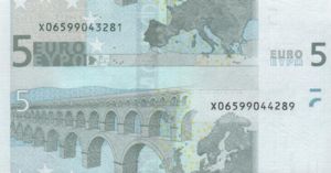 European Union, 5 Euro, P1x Error