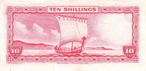 Isle Of Man, 10 Shilling, P24b