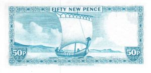 Isle Of Man, 50 New Pence, P33a