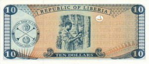 Liberia, 10 Dollar, P22