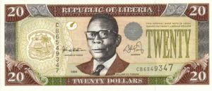 Liberia, 20 Dollar, P23a