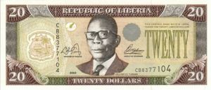 Liberia, 20 Dollar, P28a