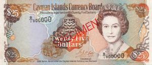 Cayman Islands, 25 Dollar, P19s