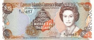 Cayman Islands, 25 Dollar, P19