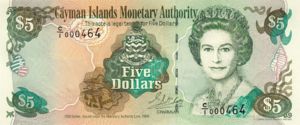 Cayman Islands, 5 Dollar, P22a
