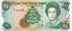Cayman Islands, 5 Dollar, P27a