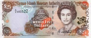 Cayman Islands, 25 Dollar, P36a