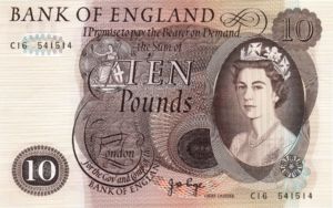 Great Britain, 10 Pound, P376c