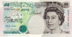 Great Britain, 5 Pound, CS10 QE50