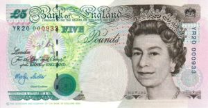 Great Britain, 5 Pound, CS10 YR20