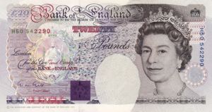 Great Britain, 20 Pound, P384a