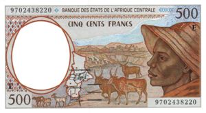 Central African States, 500 Franc, P201Ed