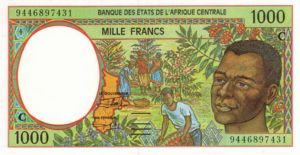 Central African States, 1,000 Franc, P102Cb