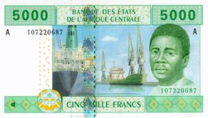 Central African States, 5,000 Franc, P409A