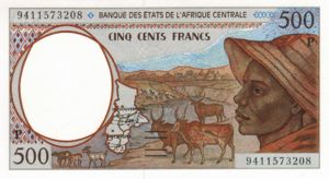 Central African States, 500 Franc, P601Pb