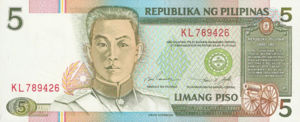 Philippines, 5 Peso, P180