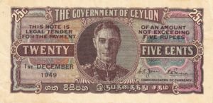 Ceylon, 25 Cent, P44b v4