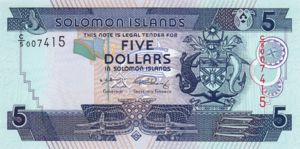 Solomon Islands, 5 Dollar, P26 Sign.10