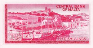 Malta, 10 Shilling, P28